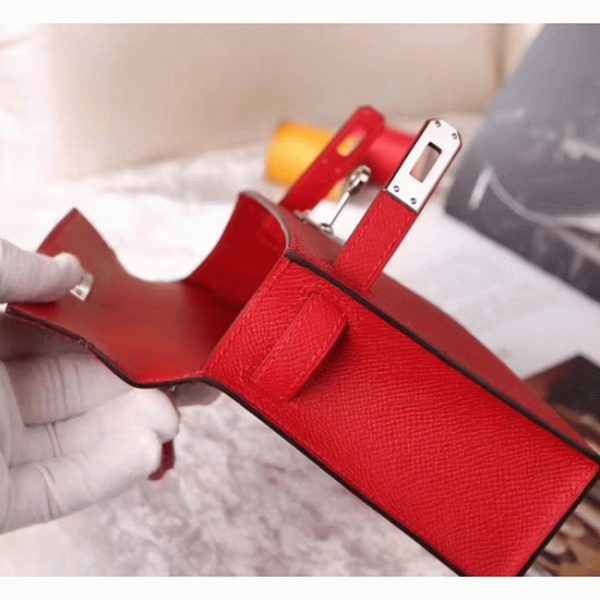 Contrefaçon Sac à main Hermès Kelly 20cm Rouge Epsom – Image 7