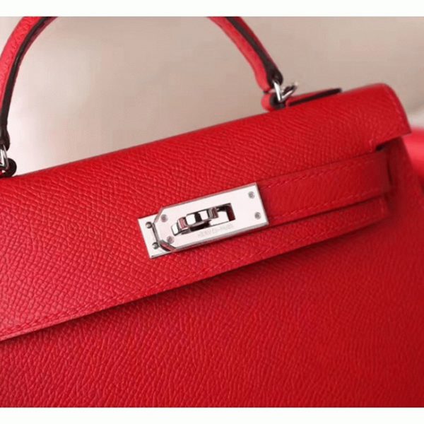 Contrefaçon Sac à main Hermès Kelly 20cm Rouge Epsom – Image 2
