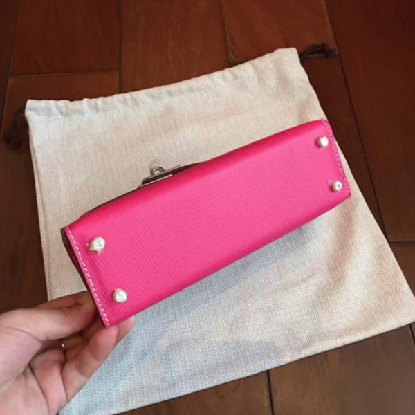 Copie Fausse Sac à main Hermès Kelly 20cm Rouge Rose Epsom – Image 6