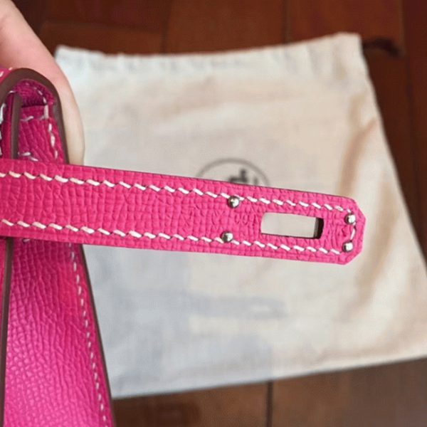 Copie Fausse Sac à main Hermès Kelly 20cm Rouge Rose Epsom – Image 4