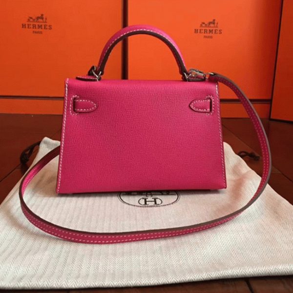 Copie Fausse Sac à main Hermès Kelly 20cm Rouge Rose Epsom – Image 2