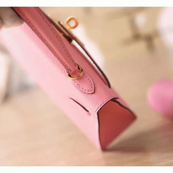 Réplique Sac à main Hermès Kelly 20cm Rose Epsom – Image 6