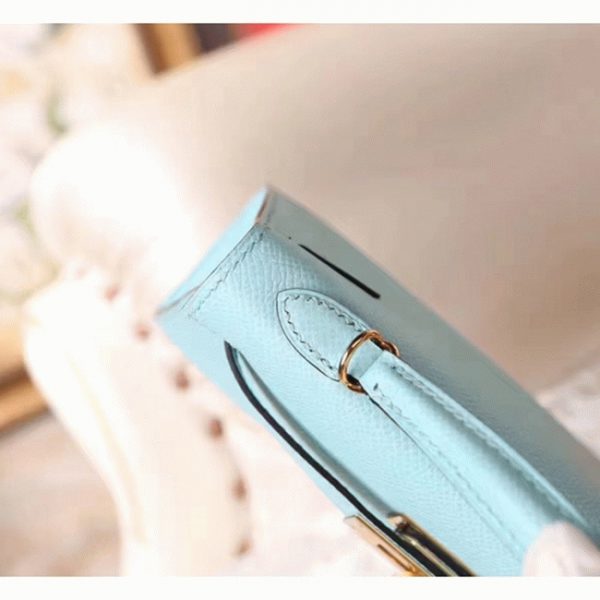 Copie Sac à main Hermès Kelly 20cm Bleu Zephyr Epsom – Image 3