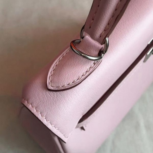 Réplique Sac à main Hermès Kelly 25cm Rose Dragée Swift – Image 2
