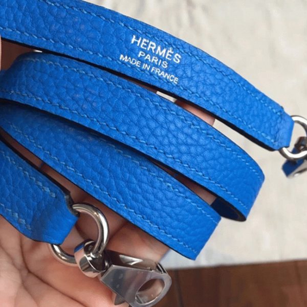 Réplique Sac à main Hermès Kelly 25cm Bleu Clémence – Image 3