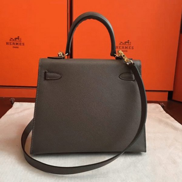 Réplique Sac à main Hermès Kelly Sellier 25cm étoupe Epsom – Image 3