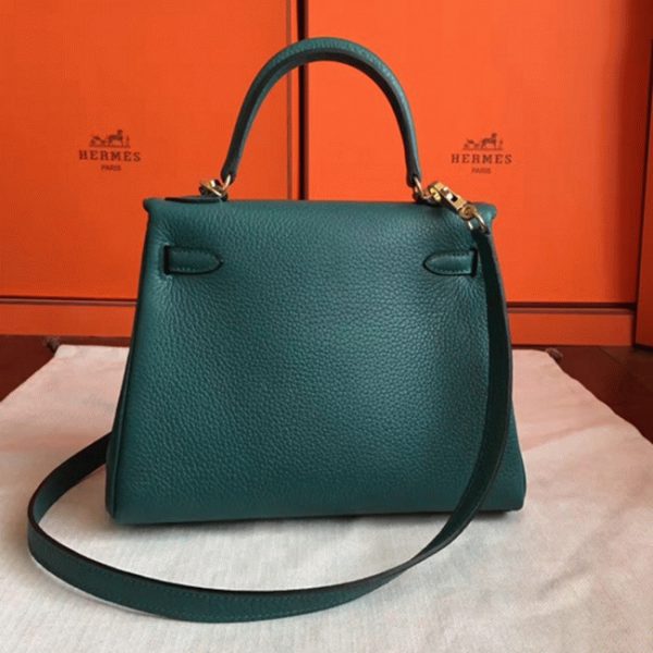 Réplique Sac à main Hermès Kelly Retourne 25cm Malachite Clémence – Image 8