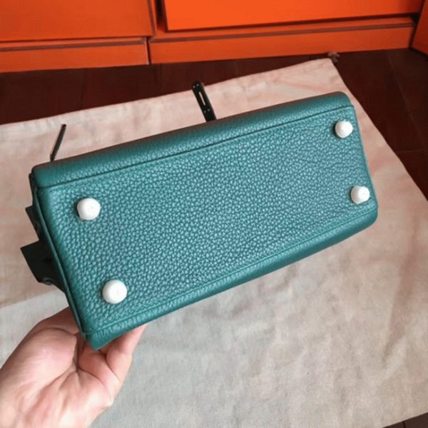 Réplique Sac à main Hermès Kelly Retourne 25cm Malachite Clémence – Image 4