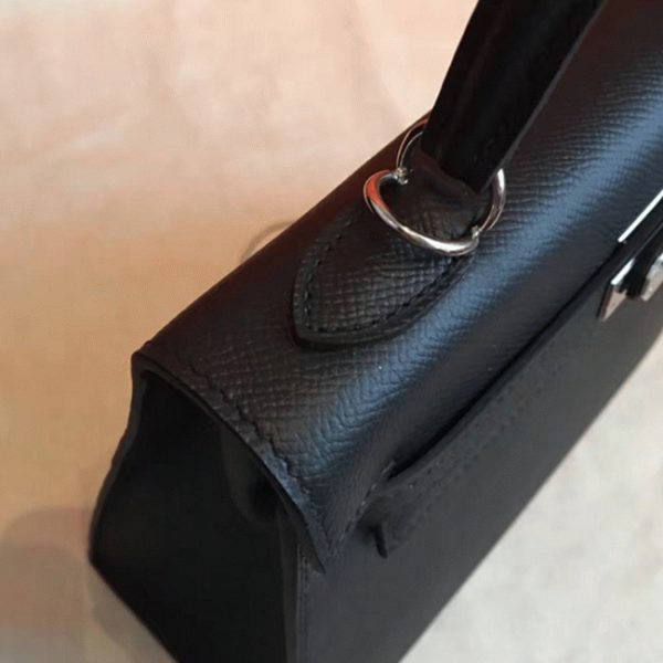 Fausse Sac à main Hermès Kelly Sellier 25cm Noir Epsom – Image 2
