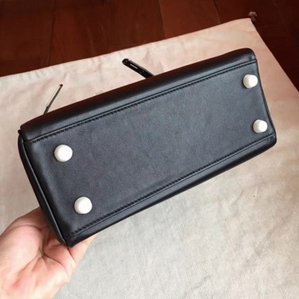 Réplique Sac à main Hermès Kelly Retourne 25cm Noir Swift – Image 2
