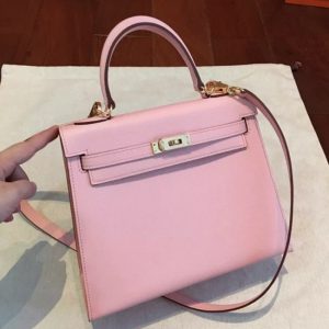 Réplique Sac à main Hermès Kelly 25cm Rose Epsom