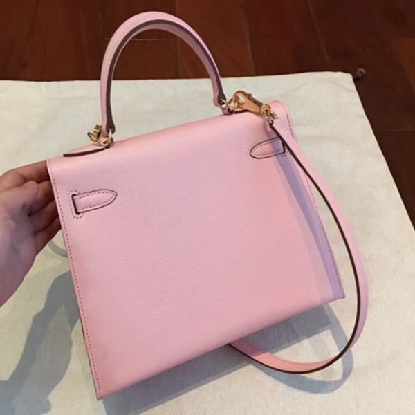Réplique Sac à main Hermès Kelly 25cm Rose Epsom – Image 2
