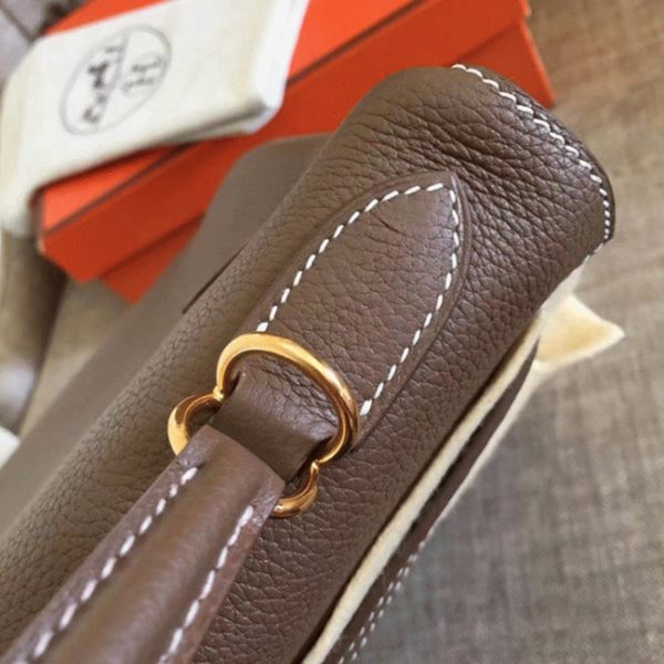 Fausse Sac à main Hermès Kelly Retourne 28cm étoupe Clémence – Image 6
