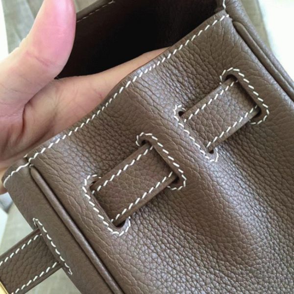 Fausse Sac à main Hermès Kelly Retourne 28cm étoupe Clémence – Image 4