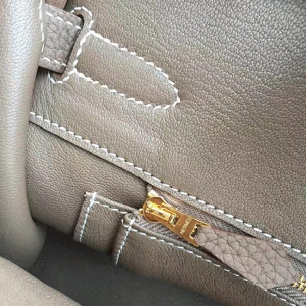 Fausse Sac à main Hermès Kelly Retourne 28cm étoupe Clémence – Image 3