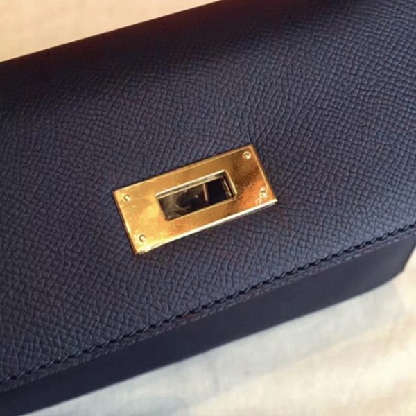 Réplique Sac à main Hermès Kelly Sellier 28cm Saphir Epsom – Image 6