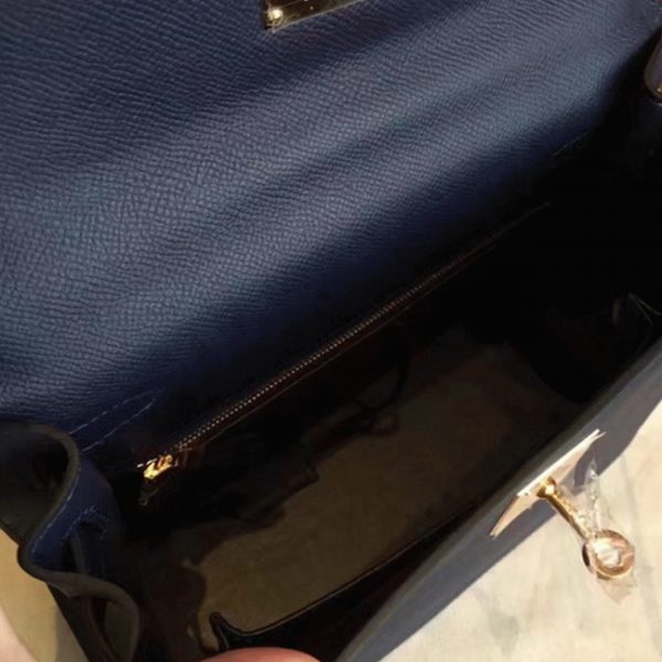 Réplique Sac à main Hermès Kelly Sellier 28cm Saphir Epsom – Image 2