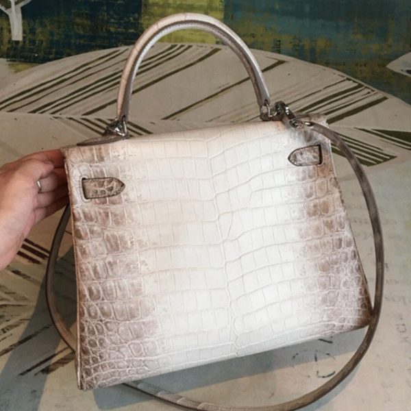 Réplique Sac à main Hermès Kelly 28cm Niloticus Crocodile Himalaya – Image 2