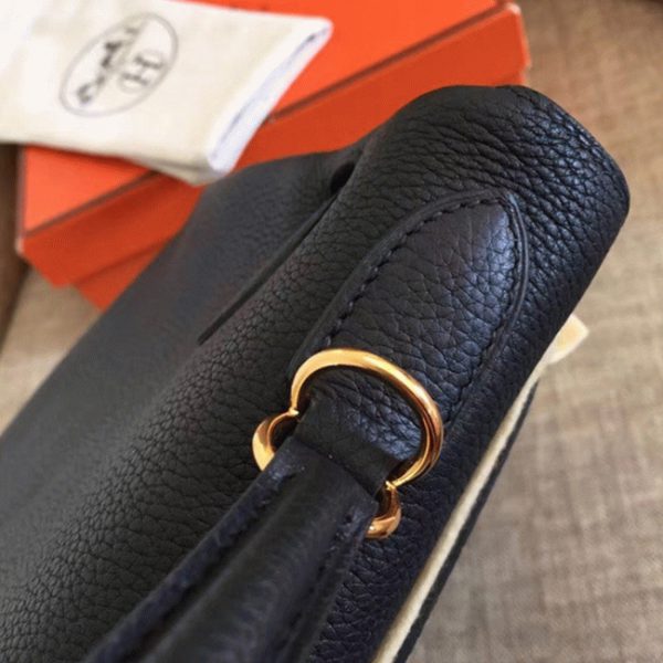 Copie Sac à main Hermès Kelly Retourne 28cm Noir Clémence – Image 2