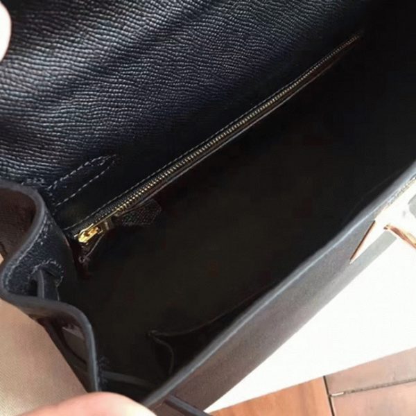 Fausse Sac à main Hermès Kelly Sellier 28cm Noir Epsom – Image 3