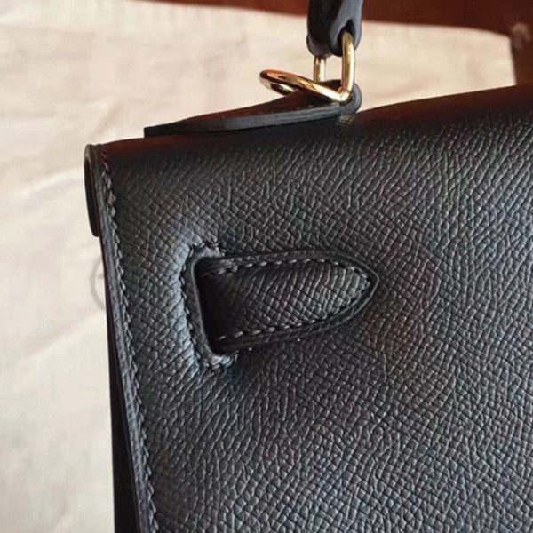 Fausse Sac à main Hermès Kelly Sellier 28cm Noir Epsom – Image 2