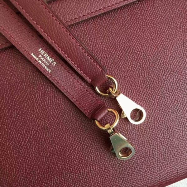 Copie Sac à main Hermès Kelly Sellier 28cm Bordeaux Epsom – Image 5
