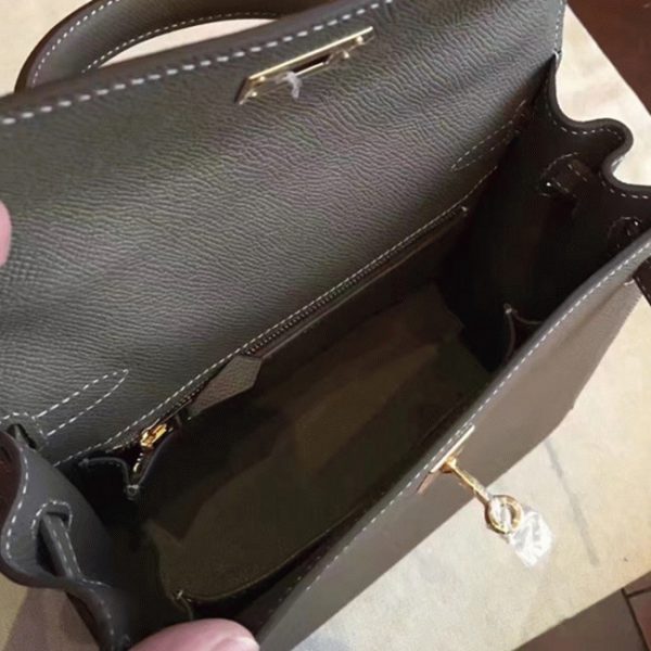 Contrefaçon Sac à main Hermès Kelly Sellier 28cm étoupe Epsom – Image 3