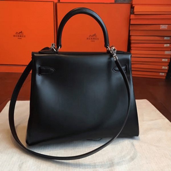 Réplique Sac à main Hermès Kelly Retourne 28cm Noir – Image 7