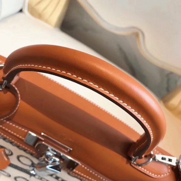 Réplique de designer Sac à main Hermès Kelly 28cm De Camp Decha?née Toile – Image 5