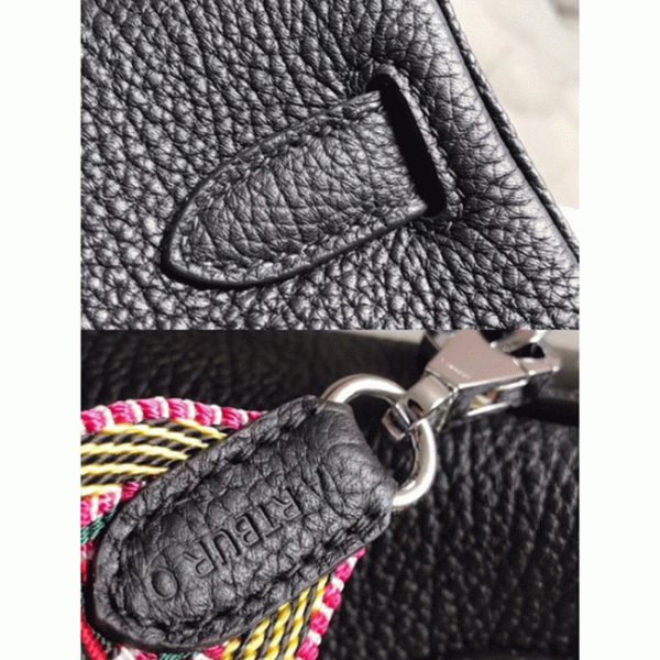 Réplique de luxe Sac à main Hermès Kelly 28cm Noir avec Poignée Zigzag – Image 4