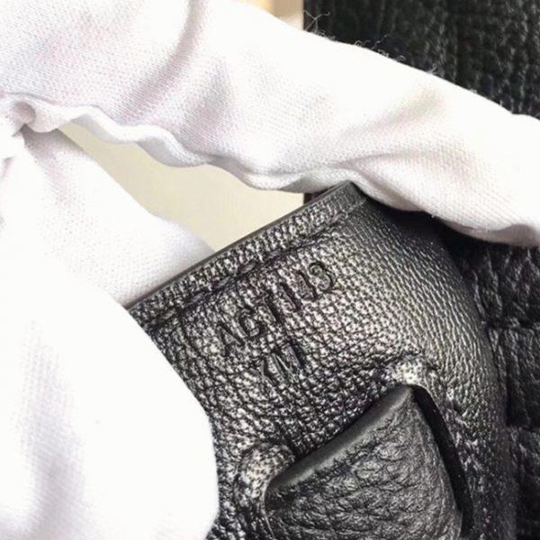 Réplique de luxe Sac à main Hermès Kelly 28cm Noir avec Poignée Zigzag – Image 5