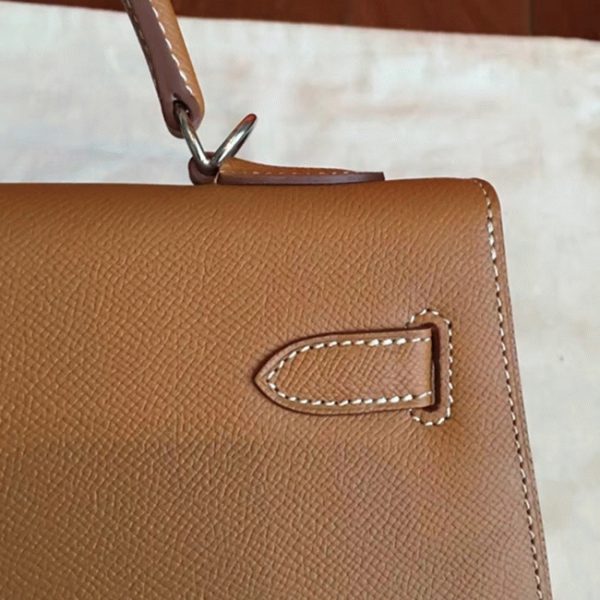 Contrefaçon Sac à main Hermès Kelly Sellier 32cm Marron Epsom – Image 6