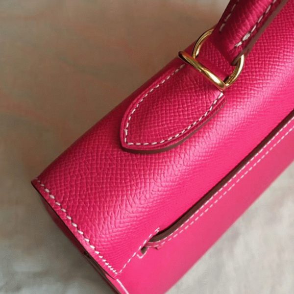 Fausse Sac à main Hermès Kelly Sellier 32cm Rose Tyrien Epsom – Image 8