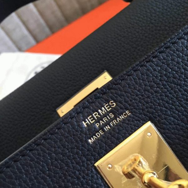 Réplique Sac à main Hermès Kelly Retourne 32cm Noir Clémence – Image 6
