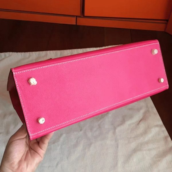 Fausse Sac à main Hermès Kelly Sellier 32cm Rose Tyrien Epsom – Image 4