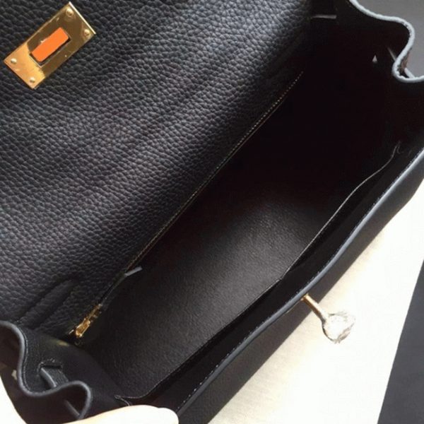 Réplique Sac à main Hermès Kelly Retourne 32cm Noir Clémence – Image 5