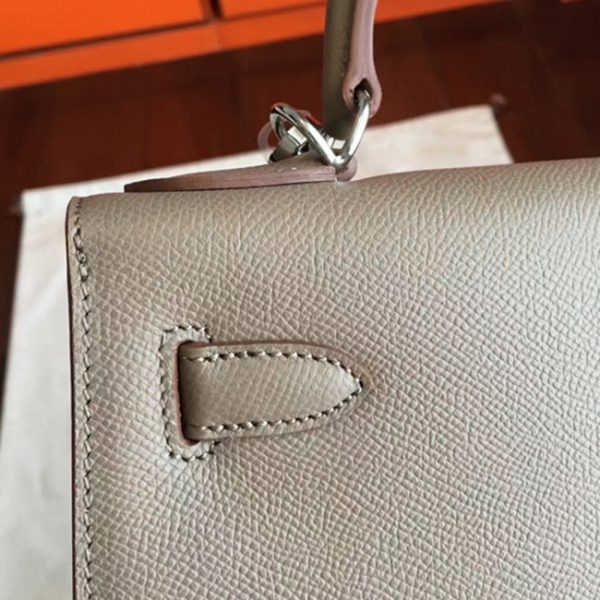 Réplique de luxe Sac à main Hermès Kelly Sellier 32cm étoupe Epsom – Image 5
