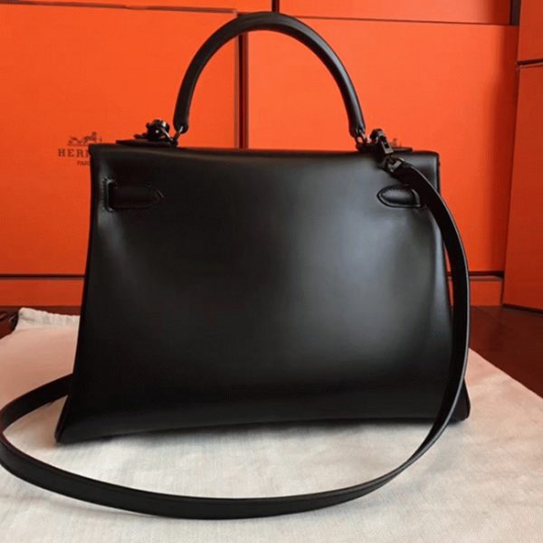 Imitation du sac à main Hermès Kelly Retourne 32cm So Black – Image 8