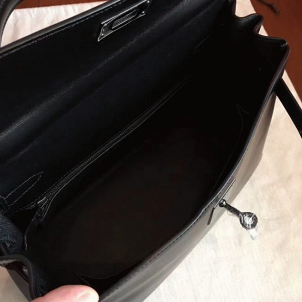 Imitation du sac à main Hermès Kelly Retourne 32cm So Black – Image 7