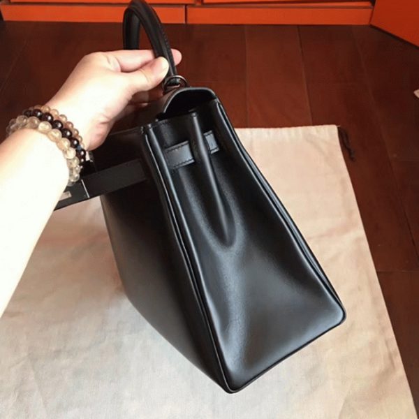 Imitation du sac à main Hermès Kelly Retourne 32cm So Black – Image 3