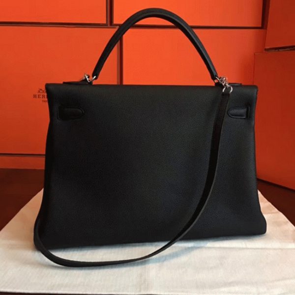 Réplique Sac à main Hermès Kelly Retourne 40cm Noir Clémence – Image 8