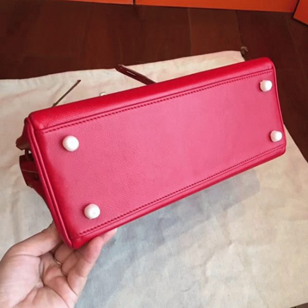 Réplique Sac à main Hermès Kelly Sellier 32cm Rouge Epsom – Image 3