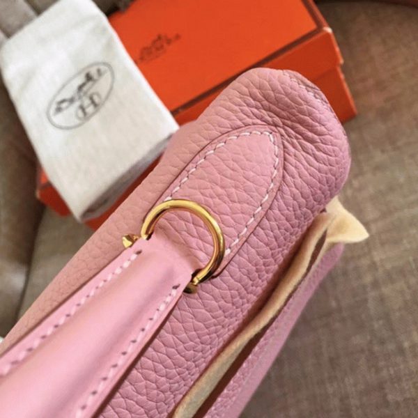 Réplique Sac à main Hermès Kelly Retourne 32cm Rose Clémence – Image 7
