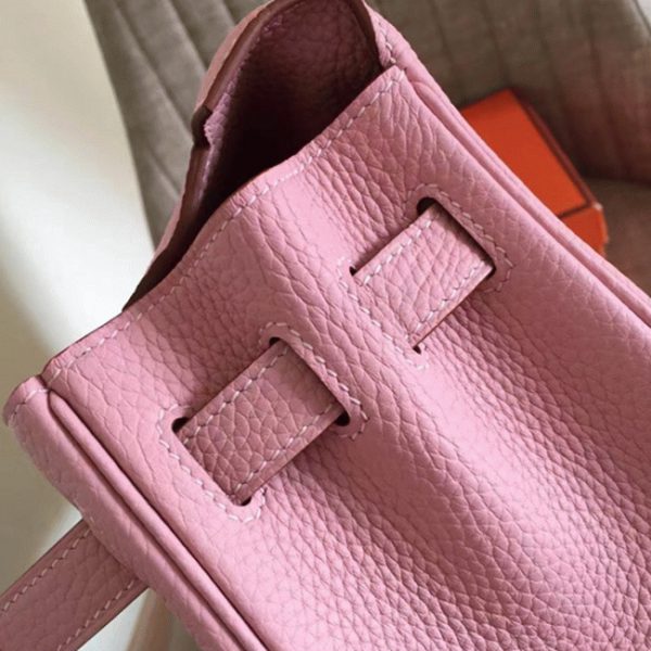 Réplique Sac à main Hermès Kelly Retourne 32cm Rose Clémence – Image 6