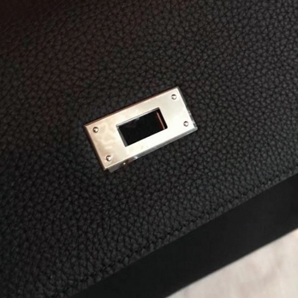 Réplique Sac à main Hermès Kelly Retourne 40cm Noir Clémence – Image 7