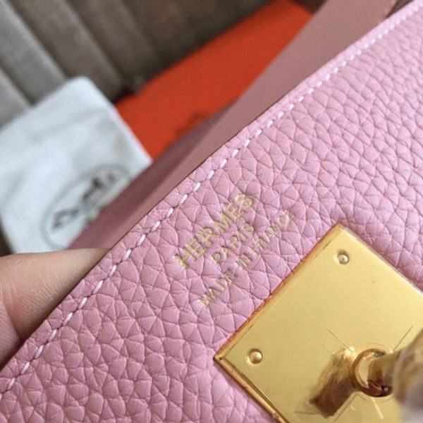 Réplique Sac à main Hermès Kelly Retourne 32cm Rose Clémence – Image 4