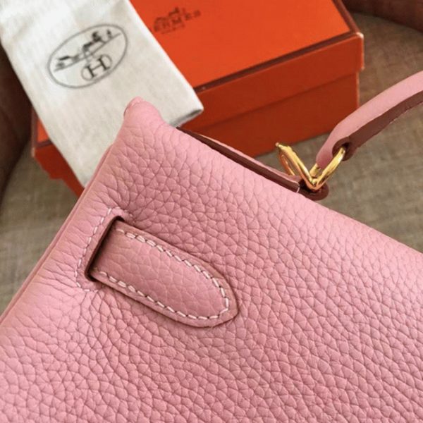 Réplique Sac à main Hermès Kelly Retourne 32cm Rose Clémence – Image 3
