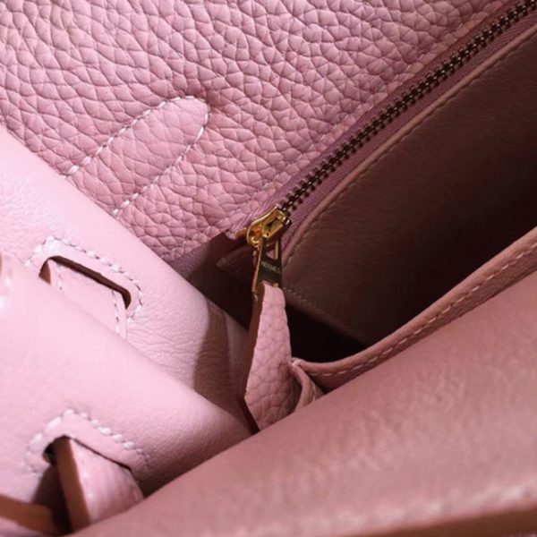Réplique Sac à main Hermès Kelly Retourne 32cm Rose Clémence – Image 2
