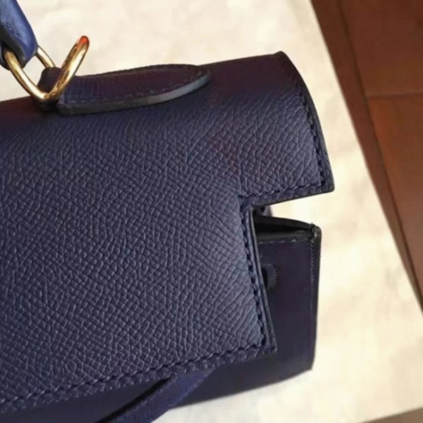 Fausse AAA Sac à main Hermès Kelly Sellier 32cm Saphir Epsom – Image 6