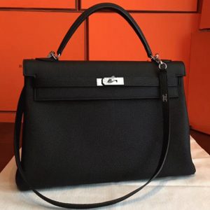 Réplique Sac à main Hermès Kelly Retourne 40cm Noir Clémence